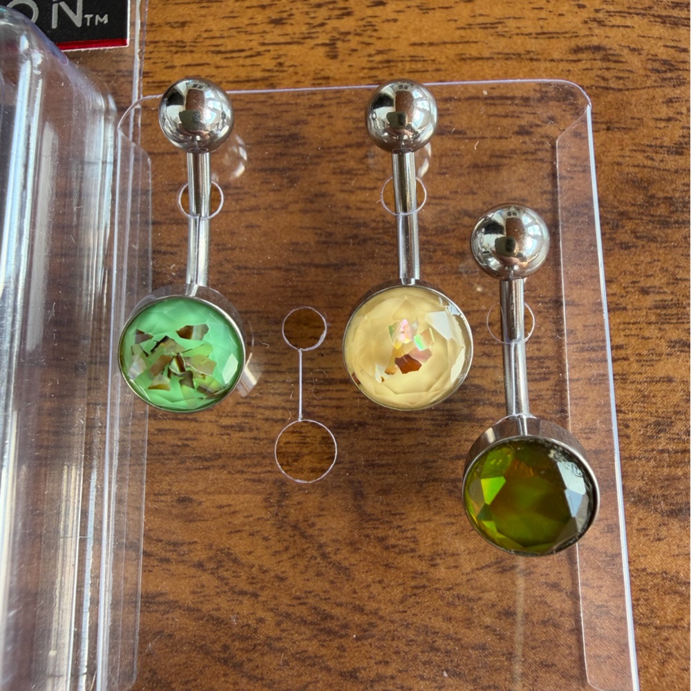 Pierced Nation Multi-Color Belly Rings Set - Picture 3 of 3